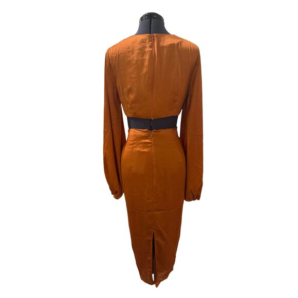 NWT Andrea Iyamah Behati Cropped Top & Wrap Midi Skirt Set Rust Size S - Picture 5 of 16